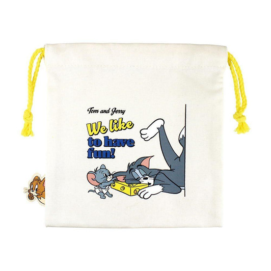  T's Factory Tom And Jerry Peeking Drawstring Pouch Wants Cheese 