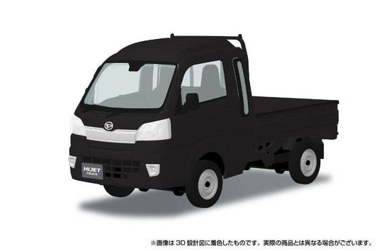  Aoshima Rakupla Snap Kit 1/32 Daihatsu S500P Hijet Truck Jumbo Black Mica Metallic Plastic Model 