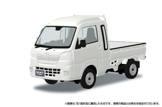  Aoshima Rakupla Snap Kit 1/32 Daihatsu S500P Hijet Truck Jumbo White Plastic Model 