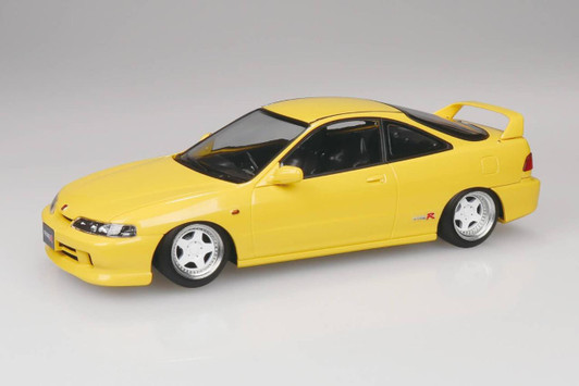  Aoshima Rakupla Snap Car 1/32 Honda DC2 Integra TYPE R Custom Wheel (Sunlight Yellow) Plastic Model 
