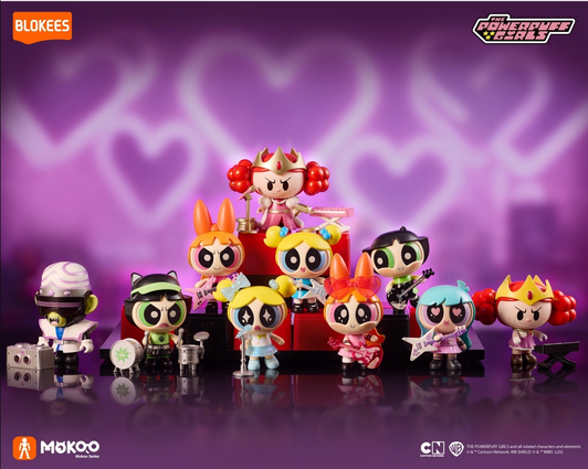 BLOKEES The Powerpuff Girls Mokoo Series‑01 Cute Beats Figures BOX (9pcs)