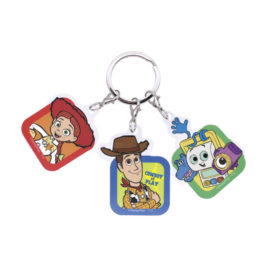 T's Factory Disney Pixar Three Charm Key Holder Toy Five Icon