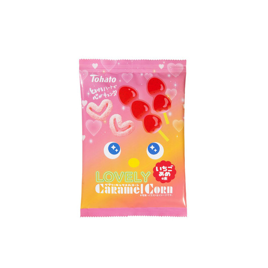 Lovely Caramel Corn Strawberry Candy Flavor Tohato