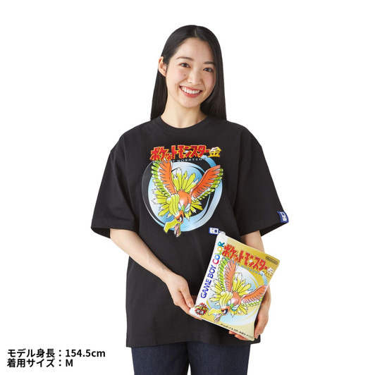 Pokemon Center Original Package T-Shirt In Pouch Pocket Monsters Gold Unisex M