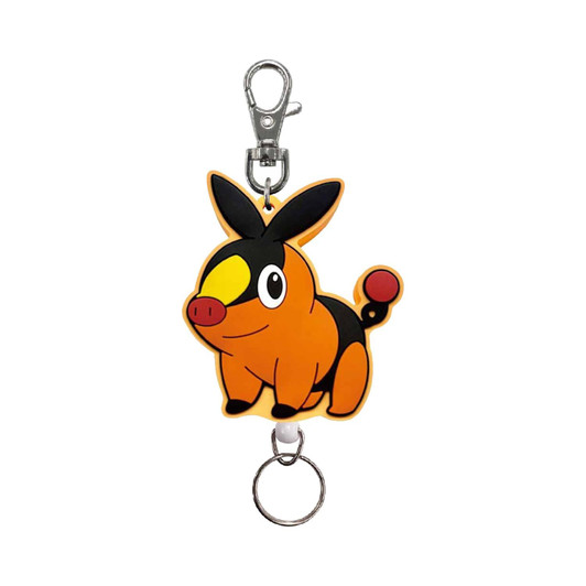 SK Japan Pokemon Rubber Reel Key Holder Tepig