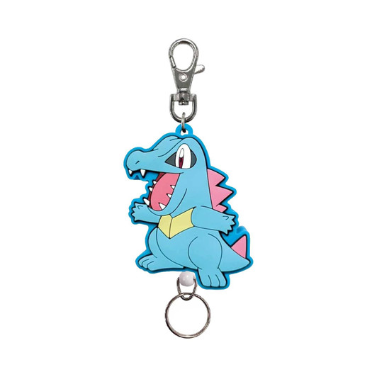 SK Japan Pokemon Totodile Rubber Reel Keychain