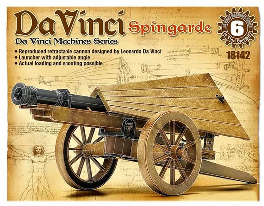 Leonardo Da Vinci Manuscript Spingarde With Mantlet Plastic Model