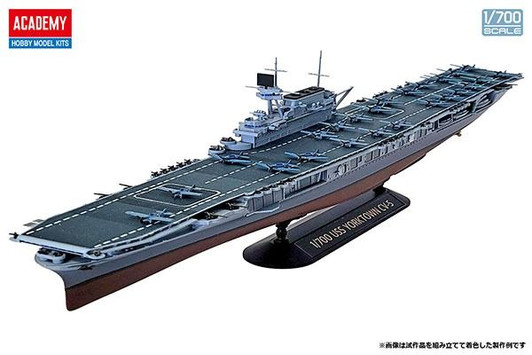 Other 1/700 US Navy Aircraft Carrier CV-5 Yorktown "battle of Midway" Plastic Model