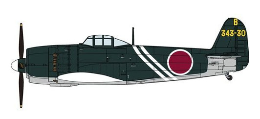 Hasegawa 1/48 Kawanishi N1K2-J Interceptor Shiden Kai Late Model "343rd Flying Corps 407th Fighter Squadron" Plastic Model
