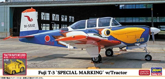 Hasegawa 1/72 Fuji T-3 "katta-Kun" W/towing Car Plastic Model