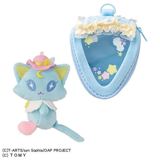 Takara Tomy Onegai Aipri Kuttsuki Plush Guide Prineko Set