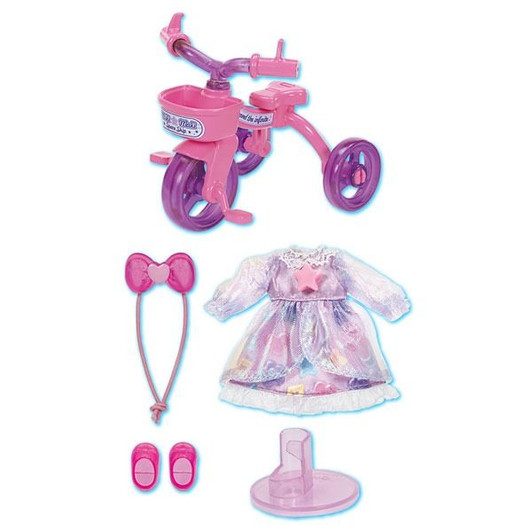 Takara Tomy Licca-Chan LW-21 Miki-Chan Maki-Chan Gummy Dress & Tricycle Set