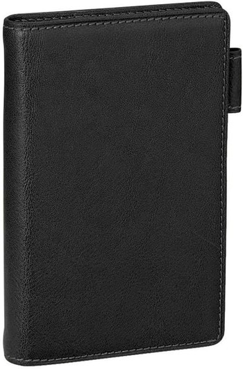 Raymay Fujii Da Vinci Oil Leather Pocket 11mm Personal Organizer - Black