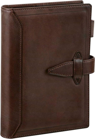 Raymay Fujii Da Vinci Roroma Classic Bible 24mm Personal Organizer - Dark Brown