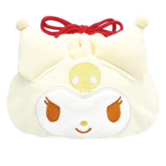 OST Super Rare Meat Bun Plush Drawstring Pouch Kuromi