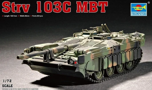 Pit-Road 1/72 Swedish Army Strv.103C S Tank Plastic Model