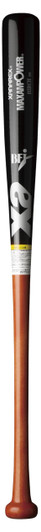 Xanax Baseball Batting Hitting Hardball Wooden Bat Black X Reddish Brown 9023K 84 cm BHB7300