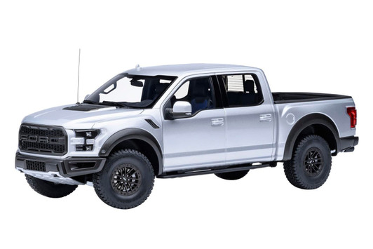 AUTOArt 72950 Ford F-150 Raptor SuperCrew '19 (Metallic Silver) Finished Model