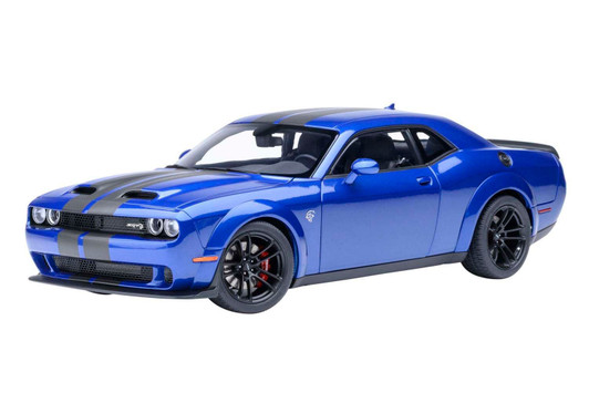 AUTOArt 71763 Dodge Challenger SRT Jailbreak '22 (Metallic Blue/Carbon Black Stripe) Finished Model