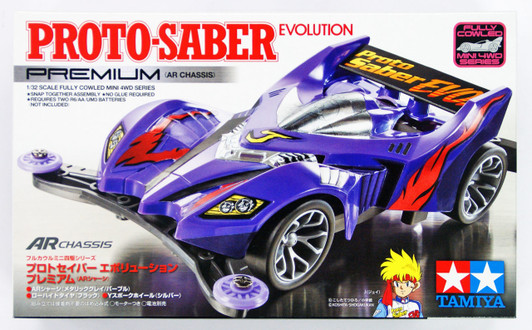 Tamiya 19448 Mini 4WD Proto-Saber Evolution Premium (AR Chassis) 1/32