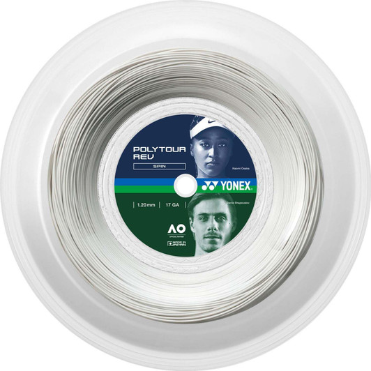 YONEX Hard Tennis String Gut PolyTour Rev 120 200m White 011 1.20mm PTR120R2