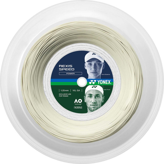 YONEX Hard Tennis String Gut Rexis Speed 125 200m White (011) 1.25mm TRSP125R2