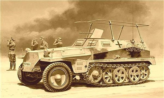 Platz 1/72 Ww.ii German Army Sd.Kfz.250/3 Greif Plastic Model