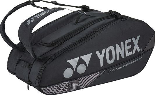 Yonex Tennis Badminton Racket Bag Holds 9 Rackets Black