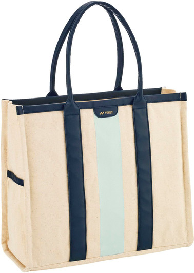 YONEX Tennis Tote Bag (Holds 2 Tennis Rackets) Water-Repellent With Pocket BAG2551 White/Navy