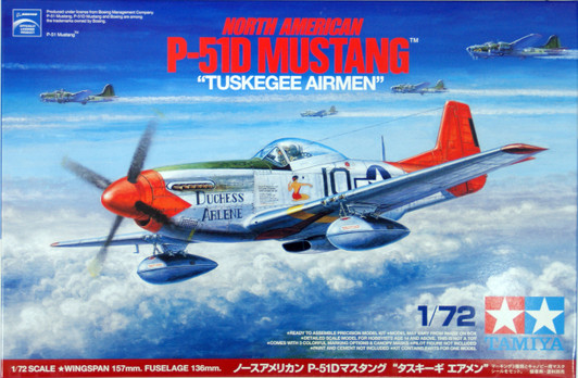 Tamiya 25148 North American P-51D MUSTANG "Tuskegee Airmen" 1/72 Scale Kit