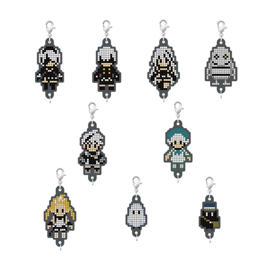 Nier Series Rubber Strap Collection Pixel Art Ver. Vol. 2 (set Of 9)