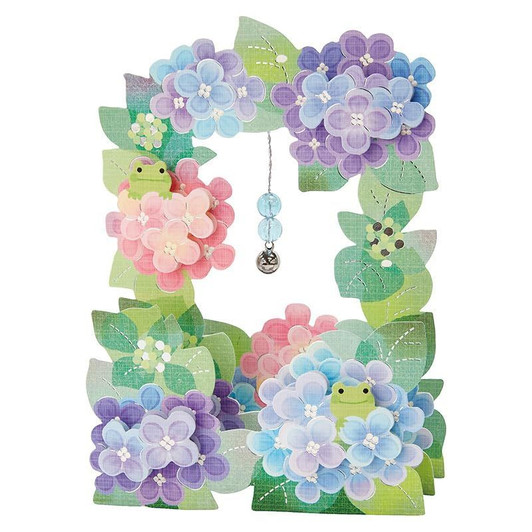 Sanrio Message Card Early Summer Hydrangea And Frog Greeting Card JES 6-4 213128