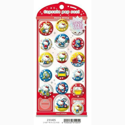 231405 Capsule Pop Seal Hello Kitty Retro