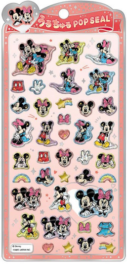 Crux Glossy Pop Seal Disney Mickey And Minnie Puffy Three Dimensional Smartphone Decoration Fan Support 132225