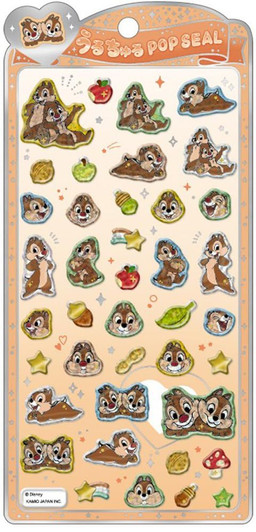 Crux Uruchuru Pop Seal Disney Chip And Dale Puffy Three Dimensional Phone Decoration Fan Activity