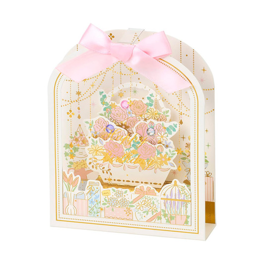 Sanrio Message Card Birthday Celebration Ribbon Attached Frame With Flowers BD280-5 461130