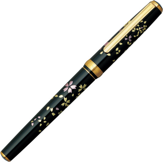 Platinum Pen Modern Maki-e Sakura Snow Fountain Pen - Fine Nib