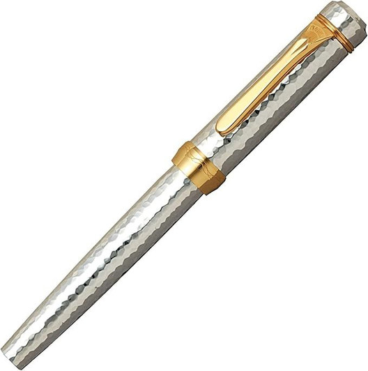 Platinum Pen Sterling Silver Hammered Finish Fountain Pen - Medium Nib