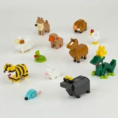 Kawada TITLE Kawada-PRE-ORDER - NBH_271 Nanoblock Mini Zodiac Set