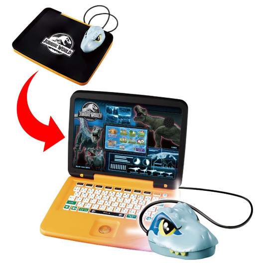 Jurassic World Study Computer With Dinosaur Mouse