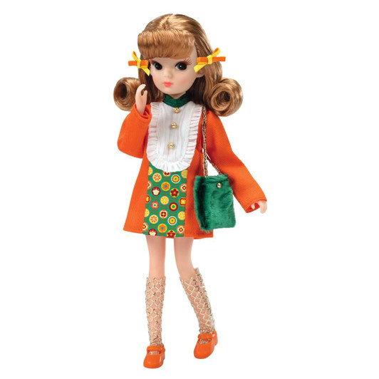 Takara Tomy Licca Doll Retro Licca Tangerine Colored Lips 100th Anniversary Edition Dress Up Play Toy
