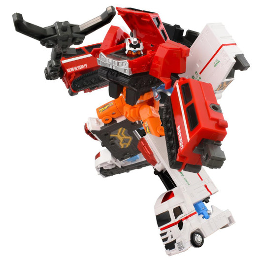 Takara Tomy Tomica Job Labor TJBDX Hyper Rescue Braver Red Salamander And Super Ambulance DX Set Mini Car Toy