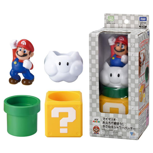 Takara Tomy My Mario Let's Play In The Bath Stackable Shower Party