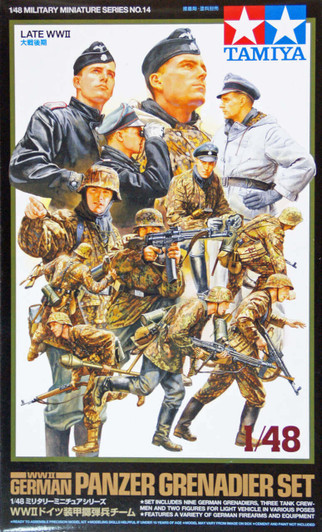 Tamiya 32514 WWII German Panzer Grenadier Set 1/48 Scale Kit
