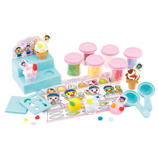 Bandai Shimajiro Maze Maze Pon! Learn Colors Too! Play Dough Ice Cream Shop