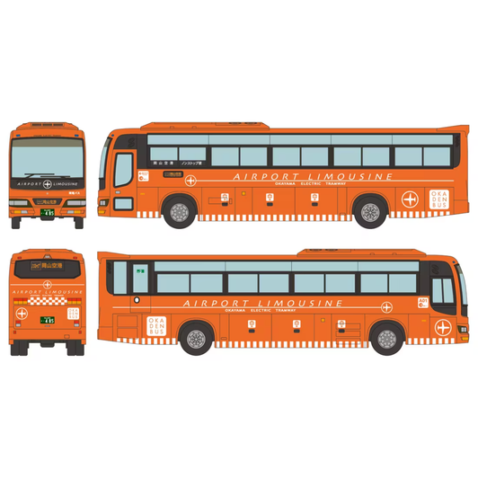 The Bus Collection Okayama Electric Tramway Nishi Nippon Neo Royal Airport Limousine Bus (N scale)
