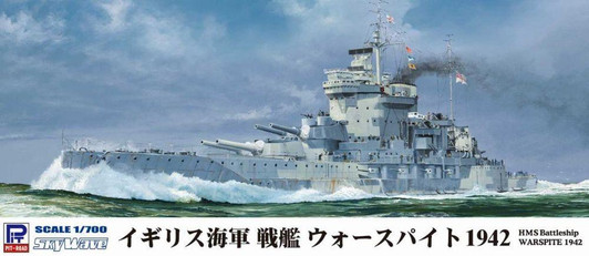  Pit-Road 1/700 Royal Navy Battleship Warspite 1942 Plastic Model 