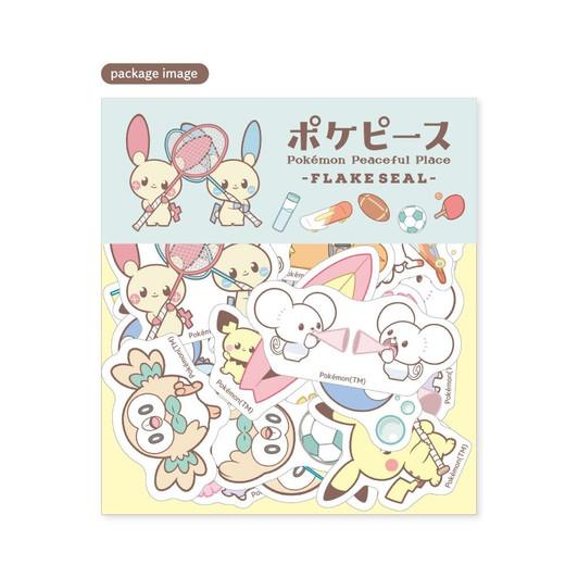 Pokemon Center Original Flake Stickers Sports PokePeace