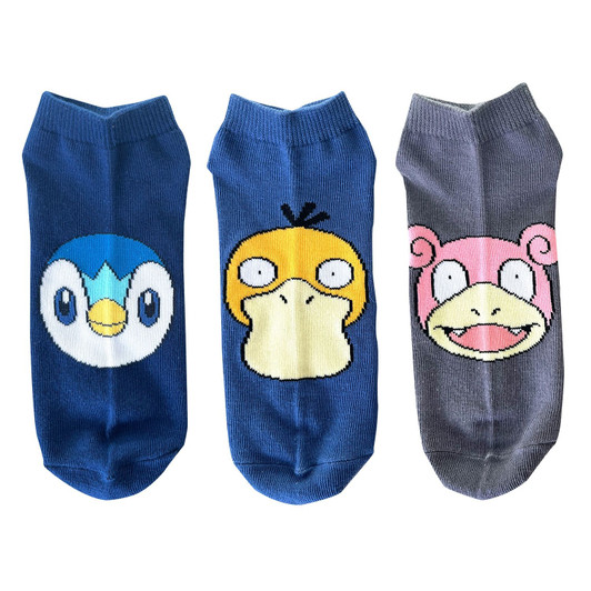 Pokemon Center Original 3P Sneaker In Socks Water Type Large (26 - 29 Cm)