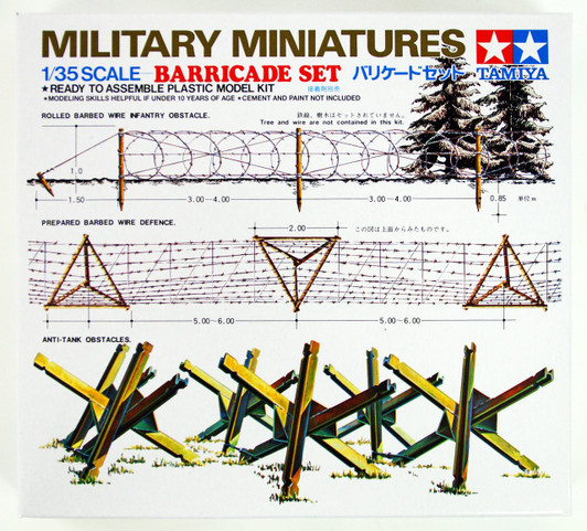 Tamiya 35027 Military Miniatures Barricade Set 1/35 Scale Kit
